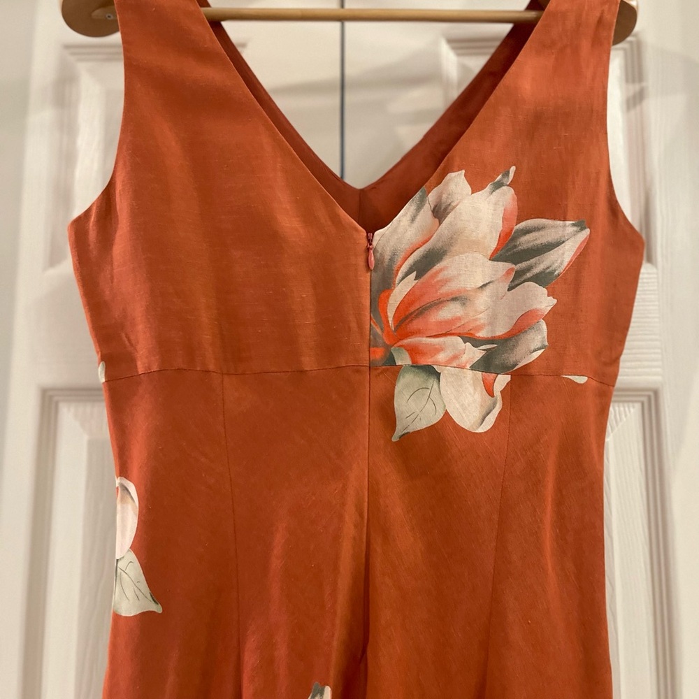 🌺Banana Republic Tropical Tangerine Floral Summer Dress🌸 - Picture 8 of 8
